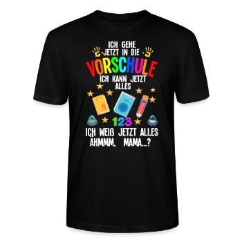 Vorschule Anfang Vorschüler Geschenk - Stanley/Stella Unisex Bio-T-Shirt CRAFTER - Schwarz - Vorne - Alina (178cm) & Michal (187cm)