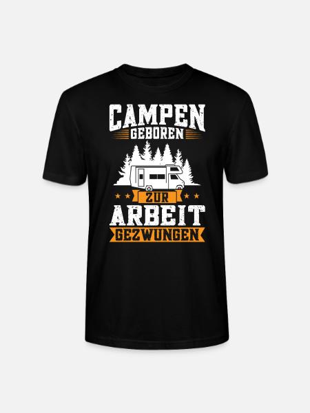 Campen camper Wanderung Geschenk - Stanley/Stella Unisex Bio-T-Shirt CRAFTER - Schwarz