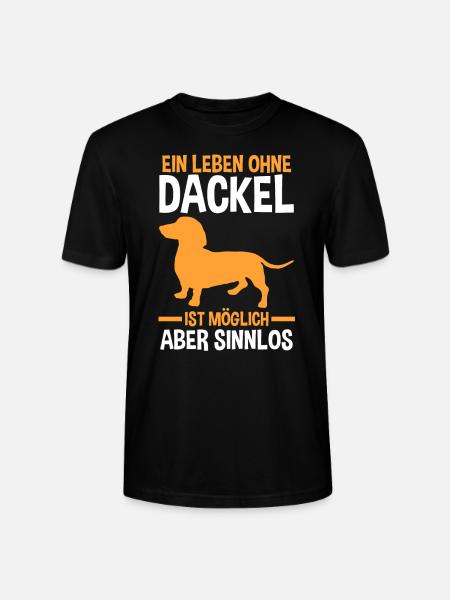 Dackel Hund Dackelbesitzer Geschenk - Stanley/Stella Unisex Bio-T-Shirt CRAFTER - Schwarz