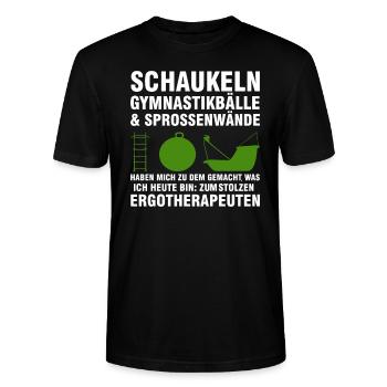 Ergotherapeut Beruf Ergotherapie Geschenk - Stanley/Stella Unisex Bio-T-Shirt CRAFTER - Schwarz - Vorne - Alina (178cm) & Michal (187cm)