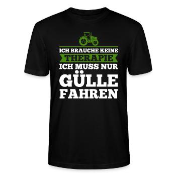 Güllefahrer Beruf Güllebaron Geschenk - Stanley/Stella Unisex Bio-T-Shirt CRAFTER - Schwarz - Vorne - Alina (178cm) & Michal (187cm)