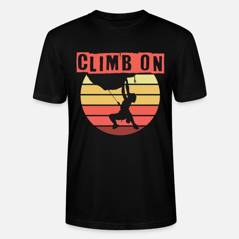 Climb On - Bergsteiger Klettern Bouldering - Stanley/Stella Unisex Bio-T-Shirt CRAFTER - Schwarz