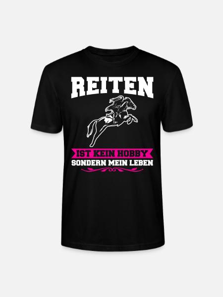 Reiten Mädchen Reiterhof Geschenk - Stanley/Stella Unisex Bio-T-Shirt CRAFTER - Schwarz