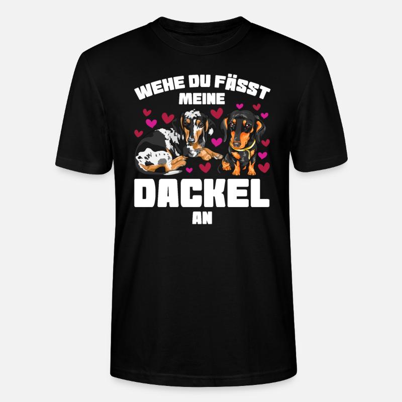 Dackel Hund Dackel Besitzer Geschenk - Stanley/Stella Unisex Bio-T-Shirt CRAFTER - Schwarz