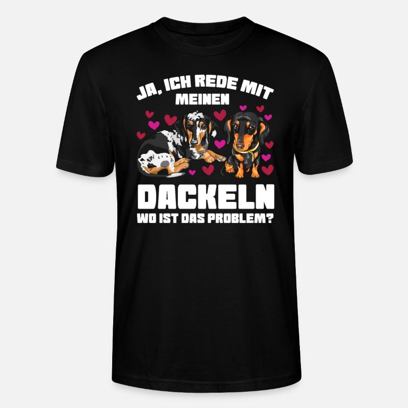 Dackel Hund Dachshund Geschenk - Stanley/Stella Unisex Bio-T-Shirt CRAFTER - Schwarz