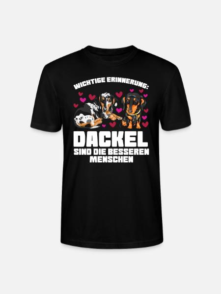Dackel Hund Hundebesitzer Geschenk - Stanley/Stella Unisex Bio-T-Shirt CRAFTER - Schwarz
