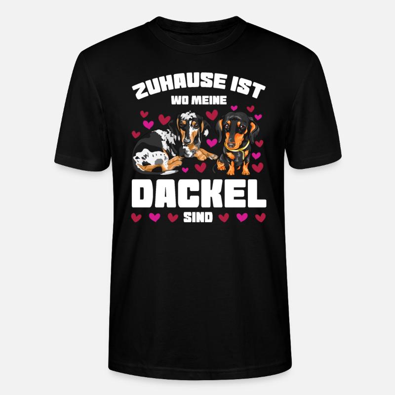 Dackel Hund Dackel Besitzer Geschenk - Stanley/Stella Unisex Bio-T-Shirt CRAFTER - Schwarz