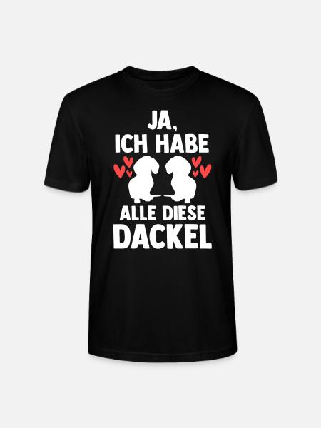 Dackel Hund Hundebesitzer Geschenk - Stanley/Stella Unisex Bio-T-Shirt CRAFTER - Schwarz