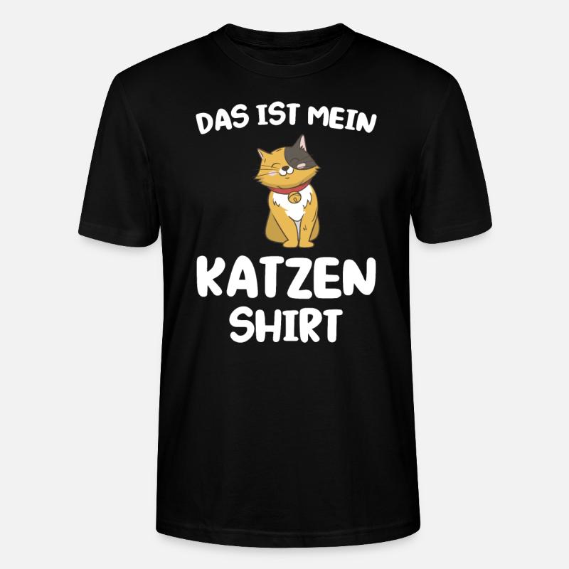 Katze Tier Katzen Geschenk - Stanley/Stella Unisex Bio-T-Shirt CRAFTER - Schwarz