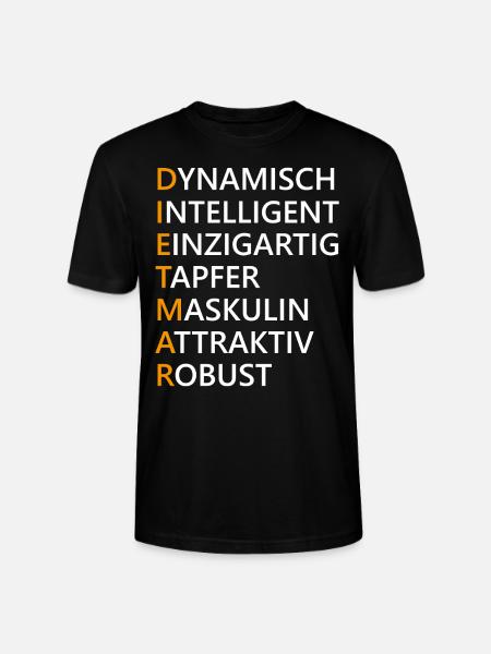 Dietmar Name Geschenk - Stanley/Stella Unisex Bio-T-Shirt CRAFTER - Schwarz