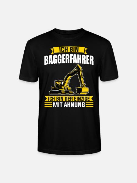 Baggerfahrer Job Bagger Geschenk - Stanley/Stella Unisex Bio-T-Shirt CRAFTER - Schwarz