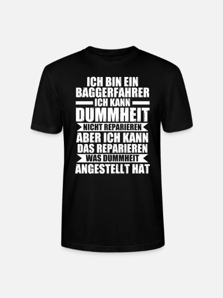 Baggerfahrer Job Bagger Geschenk - Stanley/Stella Unisex Bio-T-Shirt CRAFTER - Schwarz