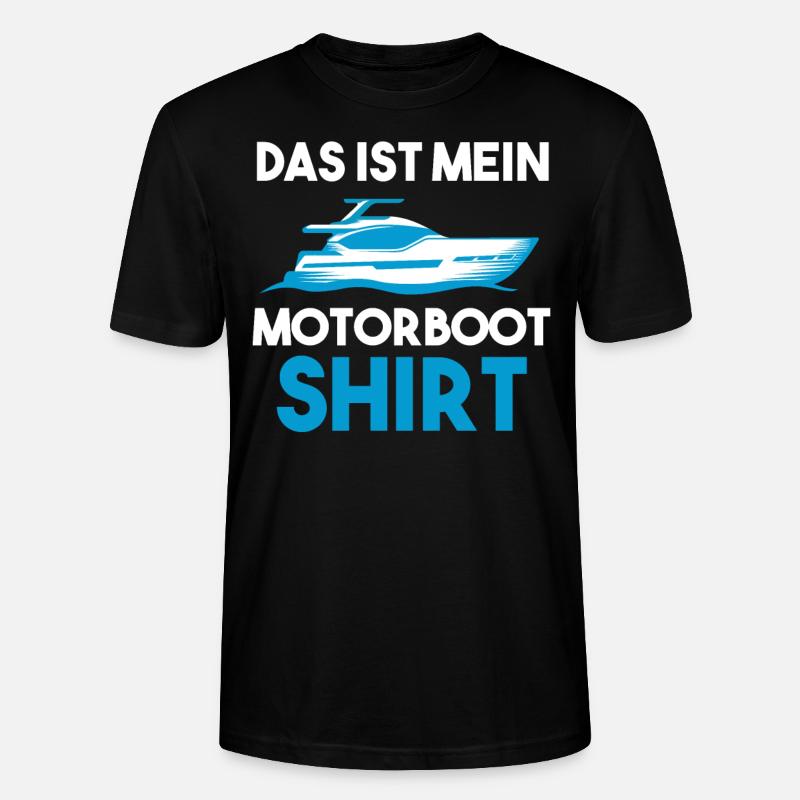 Motorboot Boot Bootfahren Geschenk - Stanley/Stella Unisex Bio-T-Shirt CRAFTER - Schwarz
