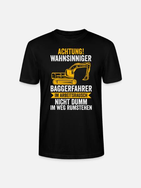 Baggerfahrer Job Bagger Geschenk - Stanley/Stella Unisex Bio-T-Shirt CRAFTER - Schwarz
