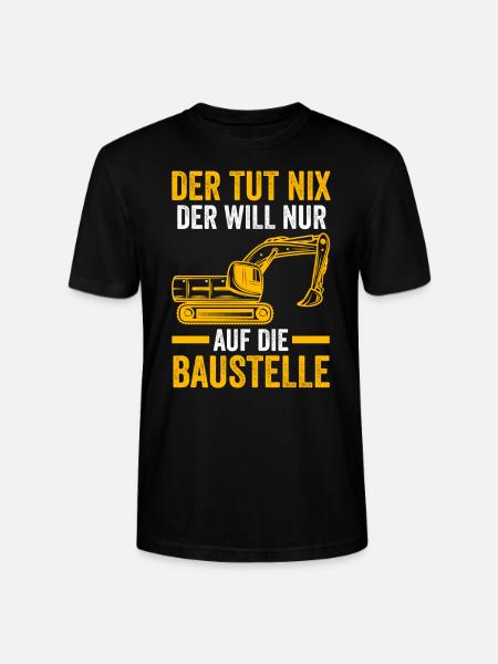 Baggerfahrer Job Baggerführer Geschenk - Stanley/Stella Unisex Bio-T-Shirt CRAFTER - Schwarz