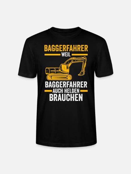 Baggerfahrer Job Baumaschine Geschenk - Stanley/Stella Unisex Bio-T-Shirt CRAFTER - Schwarz
