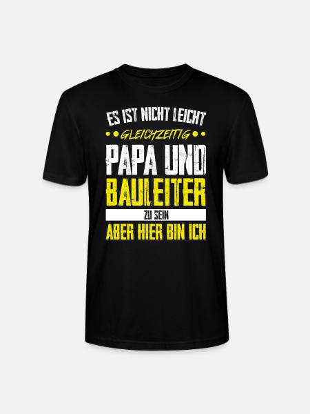 Bauleiter Papa Baustellenleiter Geschenk - Stanley/Stella Unisex Bio-T-Shirt CRAFTER - Schwarz