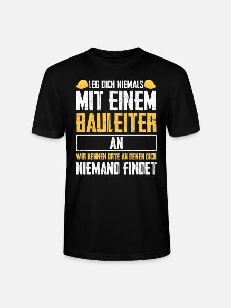Bauleiter Bauaufsicht Baustellenleiter Geschenk - Stanley/Stella Unisex Bio-T-Shirt CRAFTER - Schwarz