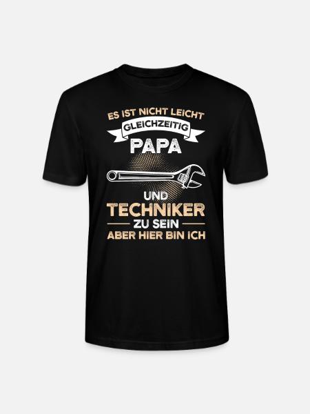 Techniker Papa Ingenieur Geschenk - Stanley/Stella Unisex Bio-T-Shirt CRAFTER - Schwarz