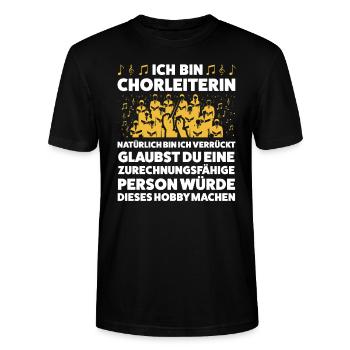 Chorleiterin Beruf Dirigentin Geschenk - Stanley/Stella Unisex Bio-T-Shirt CRAFTER - Schwarz - Vorne - Alina (178cm) & Michal (187cm)