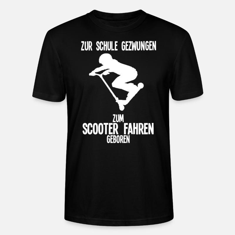 Scooter Roller Roller Fahren Geschenk - Stanley/Stella Unisex Bio-T-Shirt CRAFTER - Schwarz