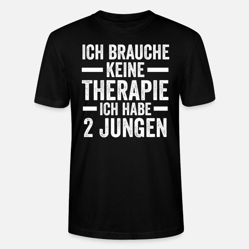 Papa 2 Söhne Kinder Geschenk - Stanley/Stella Unisex Bio-T-Shirt CRAFTER - Schwarz