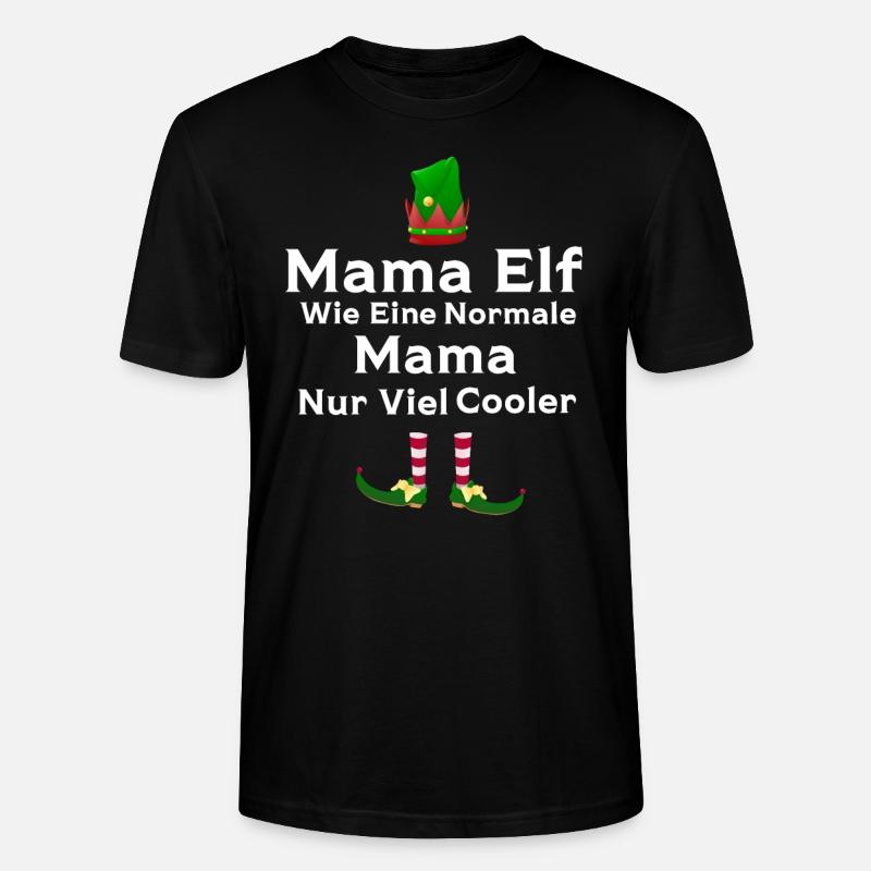 Mutter Elfe Mama Elf Geschenk - Stanley/Stella Unisex Bio-T-Shirt CRAFTER - Schwarz