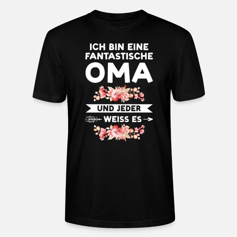 Oma Großmutter Großmütter Geschenk - Stanley/Stella Unisex Bio-T-Shirt CRAFTER - Schwarz