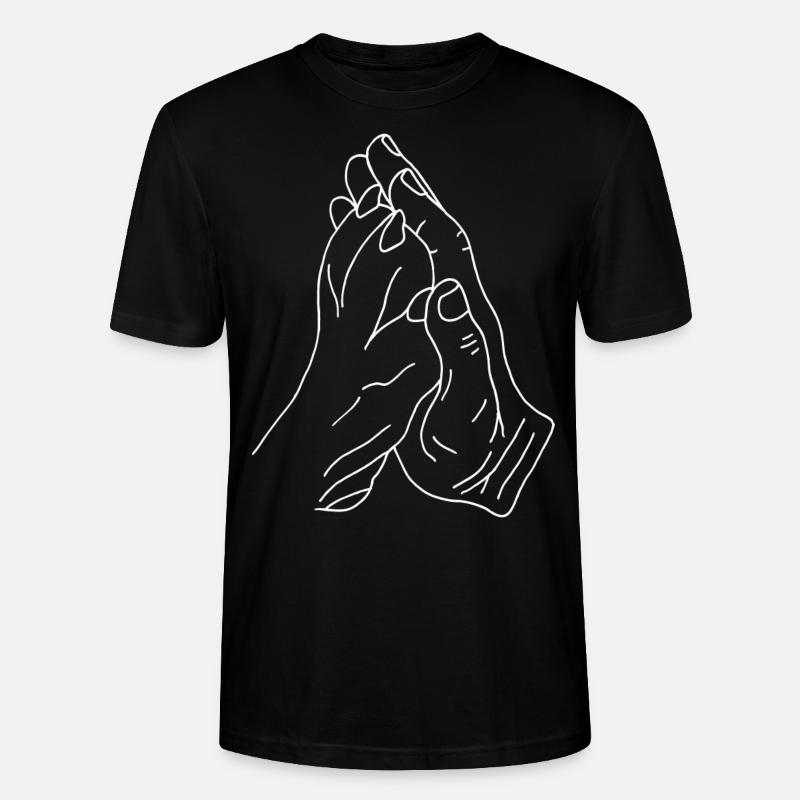 Hand mit Pfote - Stanley/Stella Unisex Bio-T-Shirt CRAFTER - Schwarz