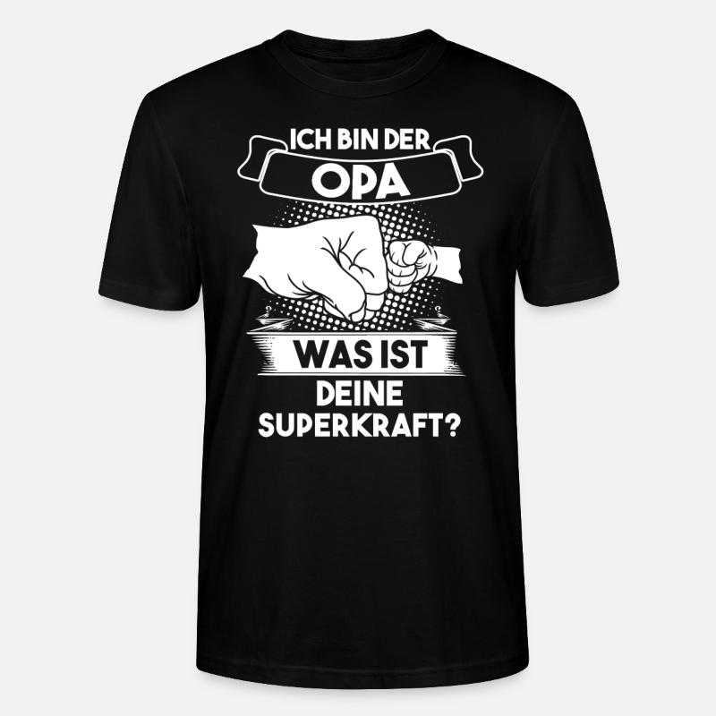 Opa Großvater Großväter Geschenk - Stanley/Stella Unisex Bio-T-Shirt CRAFTER - Schwarz