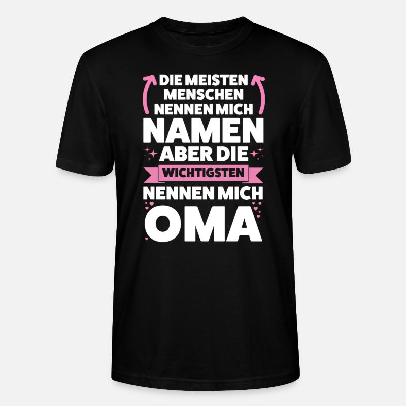 Oma Großmutter Omi Geschenk - Stanley/Stella Unisex Bio-T-Shirt CRAFTER - Schwarz