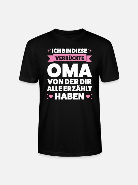 Oma Großmutter Enkelkinder Geschenk - Stanley/Stella Unisex Bio-T-Shirt CRAFTER - Schwarz