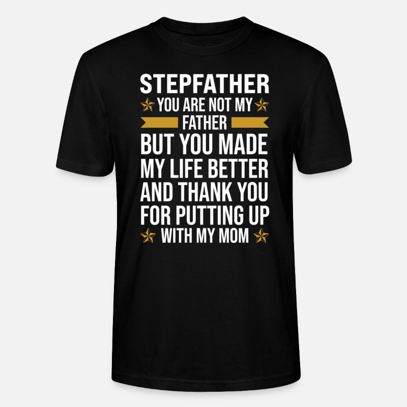 Stiefvater Stiefvater Stieffamilie Geschenk - Stanley/Stella Unisex Bio-T-Shirt CRAFTER - Schwarz