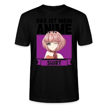 Anime Merch Otaku Geschenk - Stanley/Stella Unisex Bio-T-Shirt CRAFTER - Schwarz - Vorne - Alina (178cm) & Michal (187cm)