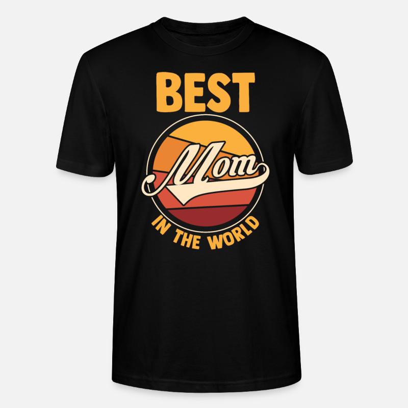 Mama Retro Mutter Geschenk - Stanley/Stella Unisex Bio-T-Shirt CRAFTER - Schwarz