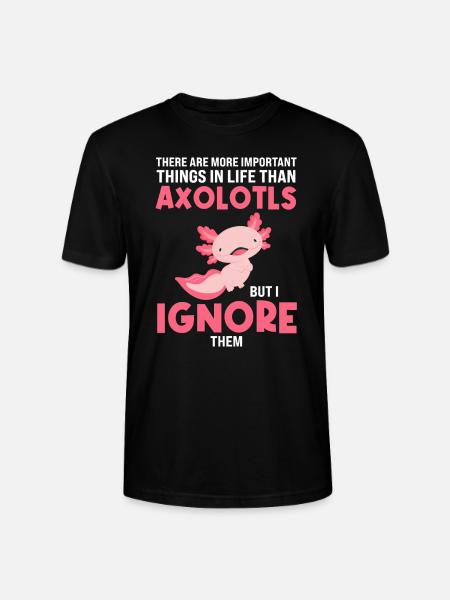 Axolotl Axolotl Tiergeschenk - Stanley/Stella Unisex Bio-T-Shirt CRAFTER - Schwarz