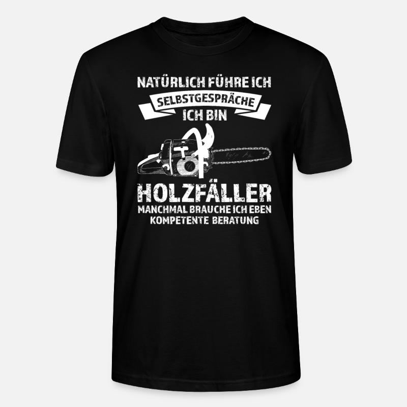 Forstwirt Förster Holzfäller Geschenk - Stanley/Stella Unisex Bio-T-Shirt CRAFTER - Schwarz