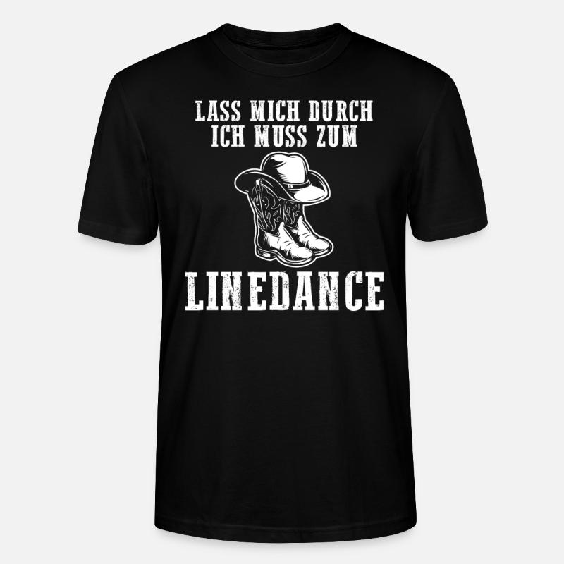 Linedance Western Westerntänzer Geschenk - Stanley/Stella Unisex Bio-T-Shirt CRAFTER - Schwarz