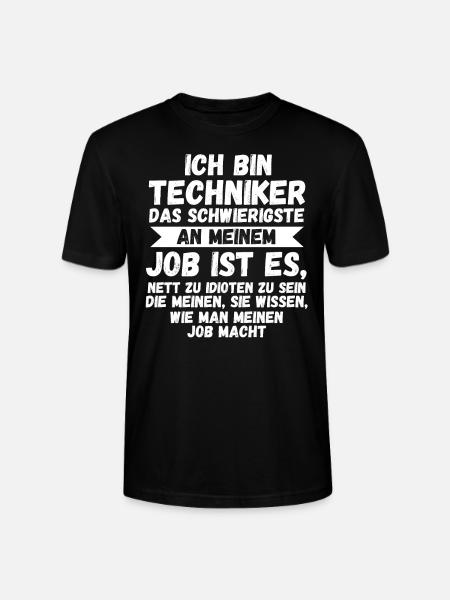 Techniker Beruf Technik Geschenk - Stanley/Stella Unisex Bio-T-Shirt CRAFTER - Schwarz