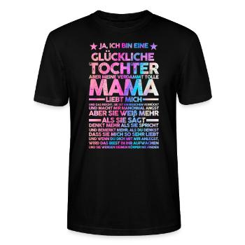 Tochter & Mutter Familie Mutter Geschenk - Stanley/Stella Unisex Bio-T-Shirt CRAFTER - Schwarz - Vorne - Alina (178cm) & Michal (187cm)