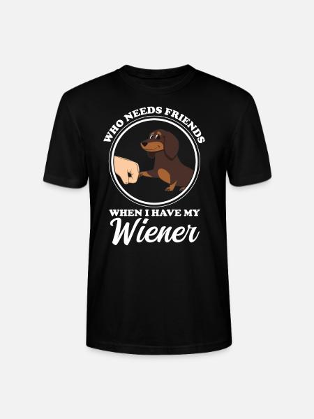 dachshund wiener wiener geschenk - Stanley/Stella Unisex Bio-T-Shirt CRAFTER - Schwarz