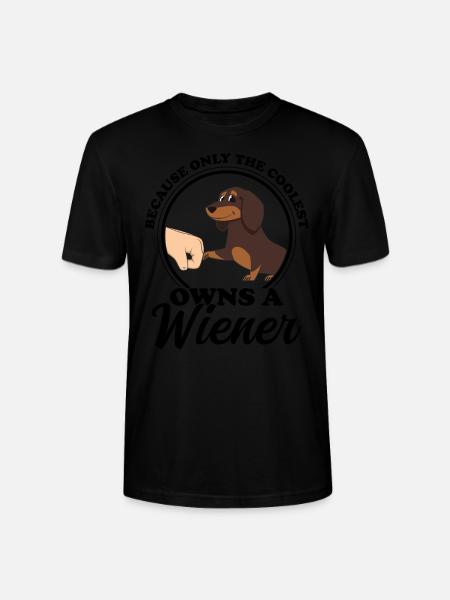 dachshund wiener wiener geschenk - Stanley/Stella Unisex Bio-T-Shirt CRAFTER - Schwarz