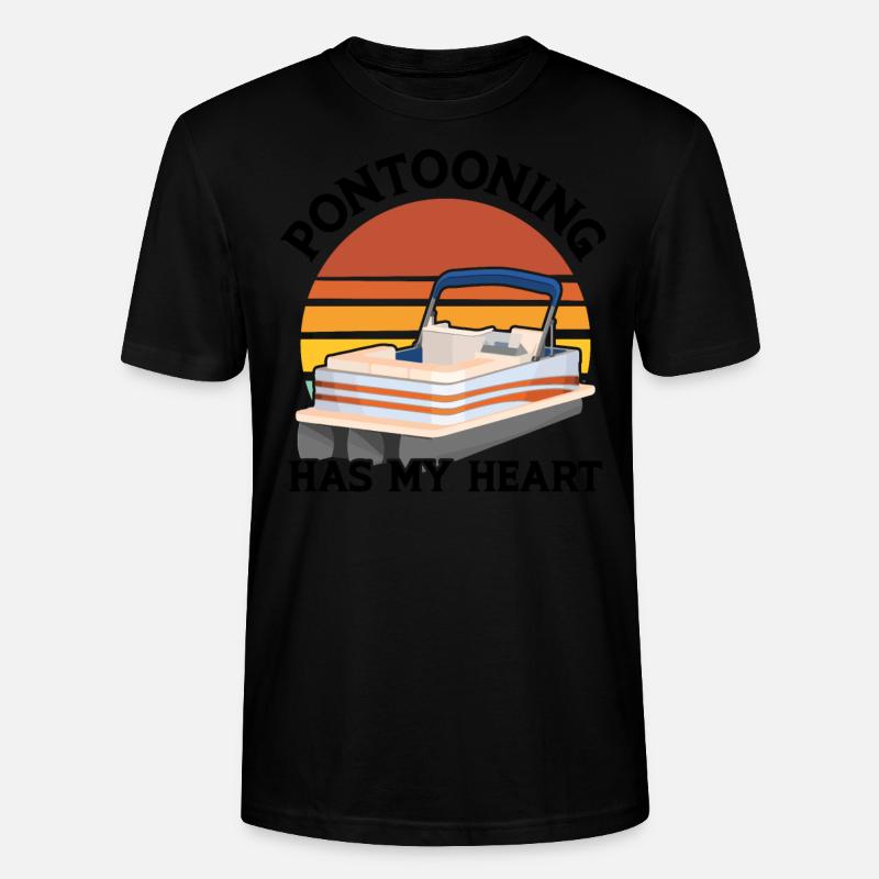 Ponton Pontonierboot Geschenk - Stanley/Stella Unisex Bio-T-Shirt CRAFTER - Schwarz