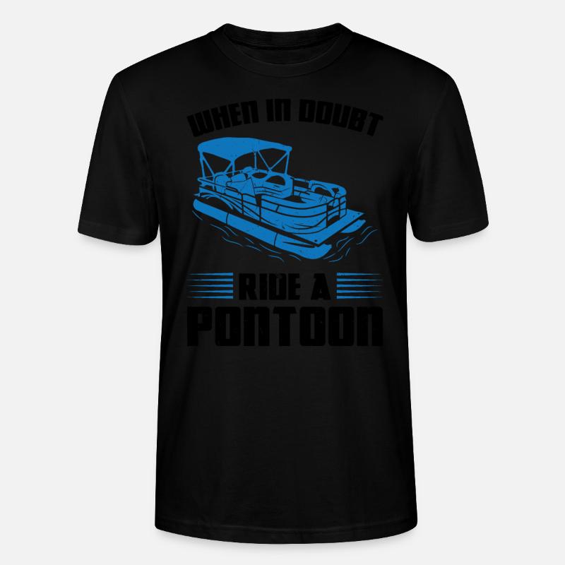 Ponton Pontonierboot Geschenk - Stanley/Stella Unisex Bio-T-Shirt CRAFTER - Schwarz