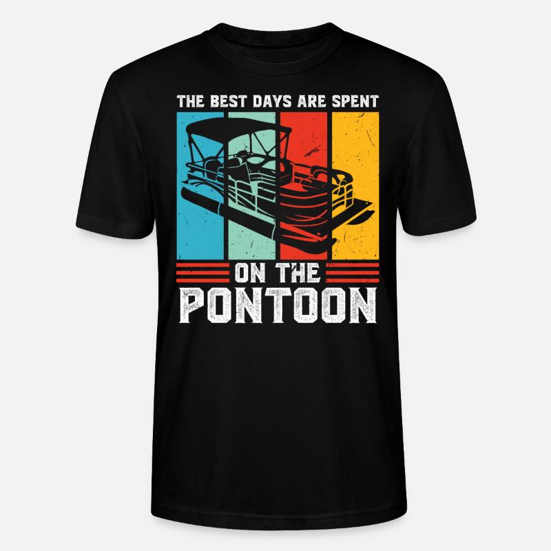 Ponton Pontonierboot Geschenk - Stanley/Stella Unisex Bio-T-Shirt CRAFTER - Schwarz