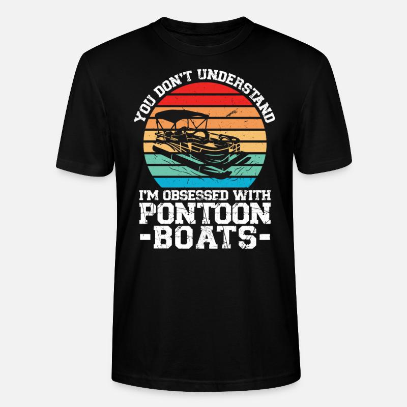 Ponton Pontonierboot Geschenk - Stanley/Stella Unisex Bio-T-Shirt CRAFTER - Schwarz
