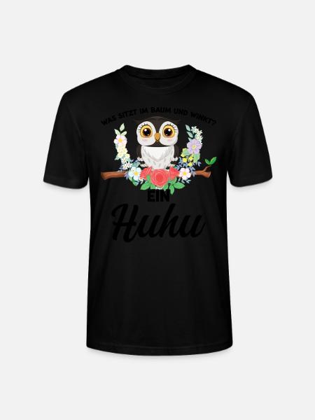 Eule Vogel Vögel Geschenk - Stanley/Stella Unisex Bio-T-Shirt CRAFTER - Schwarz
