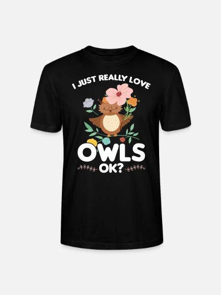 Eule Vogel Eulen Geschenk - Stanley/Stella Unisex Bio-T-Shirt CRAFTER - Schwarz
