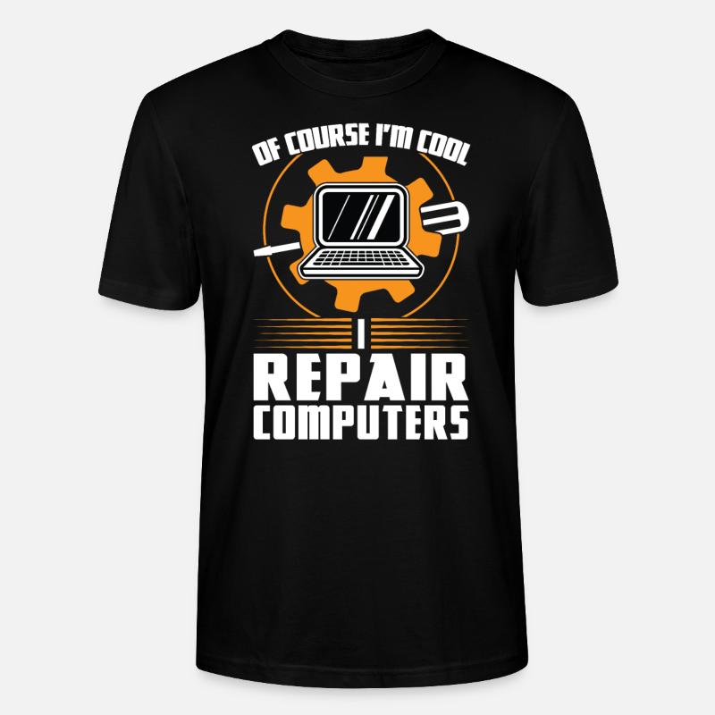Technischer Support Computertechniker Technischer - Stanley/Stella Unisex Bio-T-Shirt CRAFTER - Schwarz