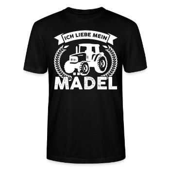 Traktor Trecker Traktorfahrer Geschenk - Stanley/Stella Unisex Bio-T-Shirt CRAFTER - Schwarz - Vorne - Alina (178cm) & Michal (187cm)